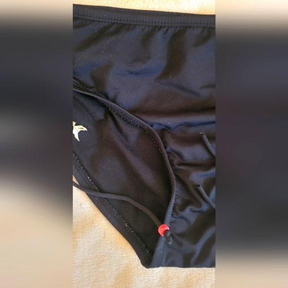New Directions Black String Bikini Bottom with Pink‎ Accent (Size M) - Picture 2 of 12